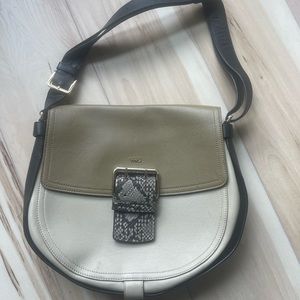 Furla Crossbody Bag with Snakeskin Buckle